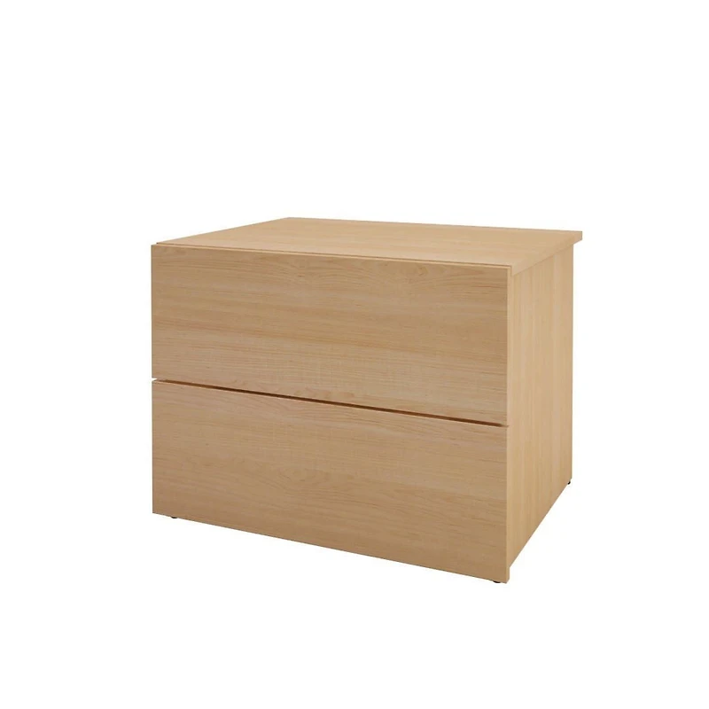 Table de nuit à 2 tiroirs Nordik de Nexera, érable naturel