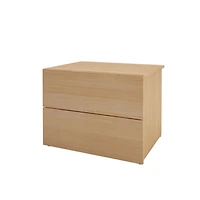 Table de nuit à 2 tiroirs Nordik de Nexera, érable naturel