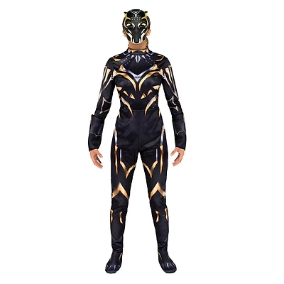 MARVEL Black Panther Adult Women’s Costume - Sublimated Print Jumpsuit and 3D Plastic Mask
