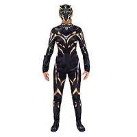 MARVEL Black Panther Adult Women’s Costume - Sublimated Print Jumpsuit and 3D Plastic Mask