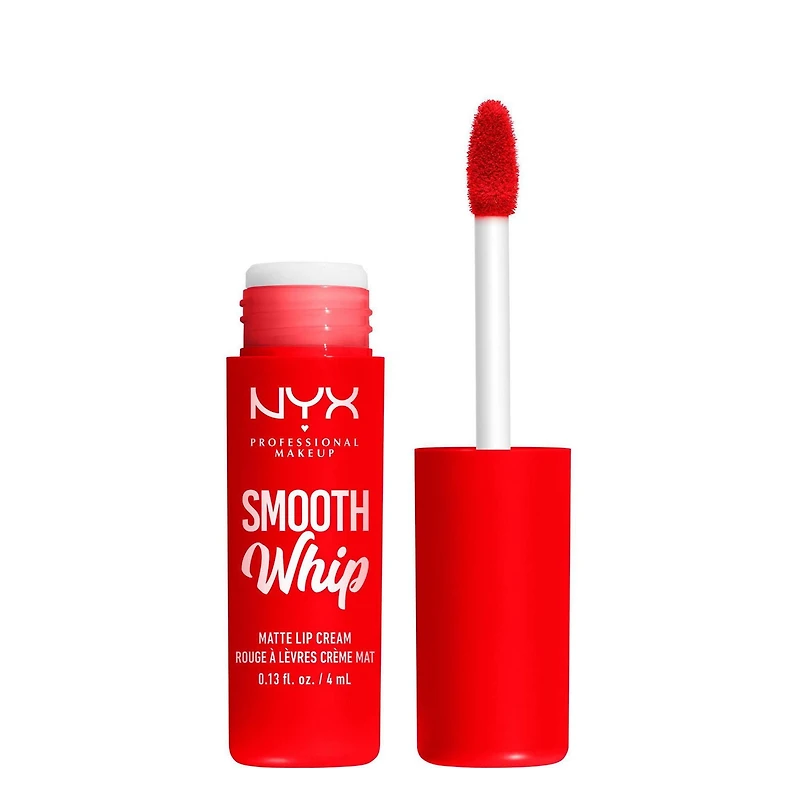 NYX PROFESSIONAL MAKEUP, Smooth Whip, Matte Lip Cream, Shea + cocoa butter, Vegan Formula, 4ml, Ultra-Smooth Lip Cream
