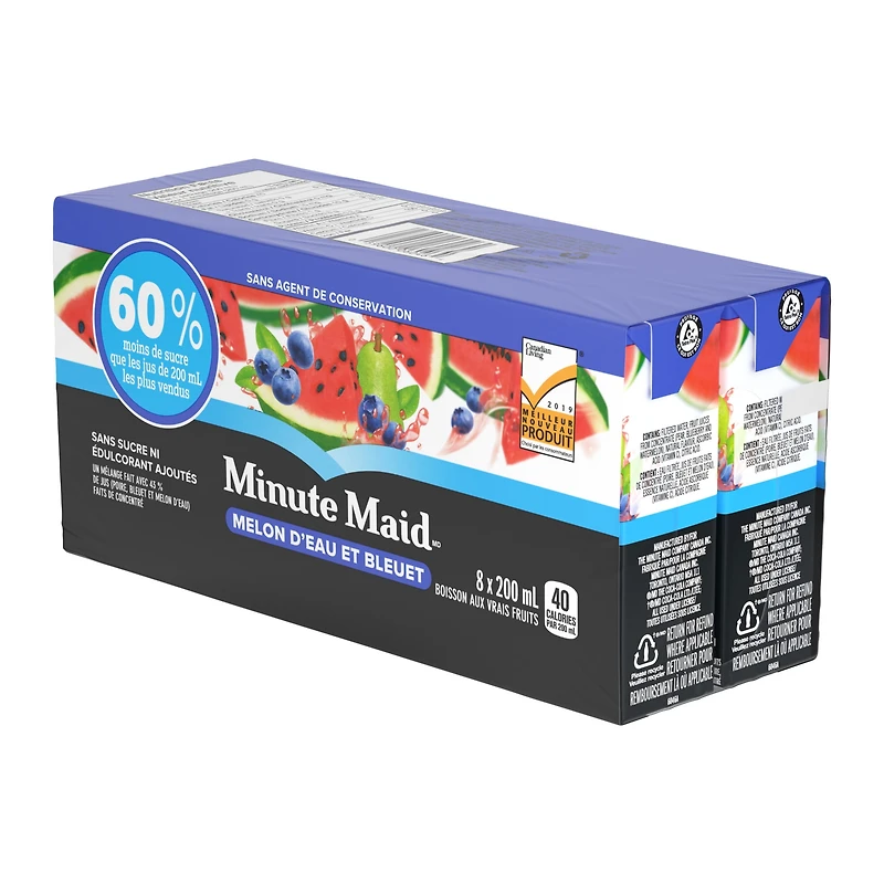 Minute Maid Myrtille pastèque, 200 ml, paquet de 8 200 x ml