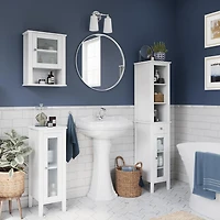 RiverRidge Home Prescott Single Door Wall Cabinet - White