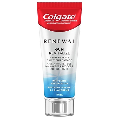 Dentifrice Colgate Renewal Gum Revitalize Restauration de la blancheur - formule en gel à la menthe fraîche (70 mL)