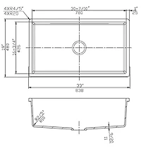 American Imaginations -in. W CSA Approved Granite Composite Kitchen Sink With Bowl AI