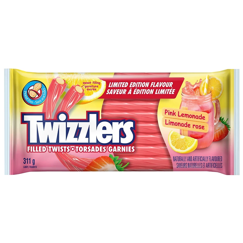 Torsades garnies TWIZZLERS limonade rose 311 g