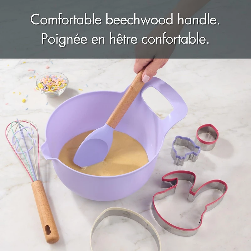 Spatule-Cuillère Way to Celebrate en Silicone de 11.6”, Mauve