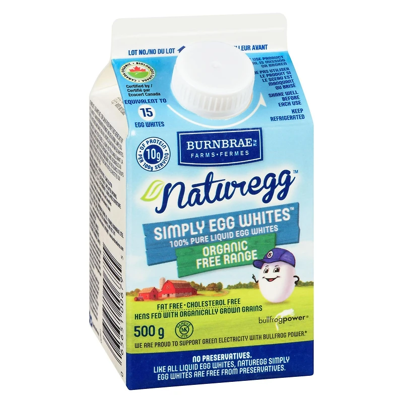 Naturoeuf que des blanc d'oeuf liquide biologiques Fermes Burnbrae