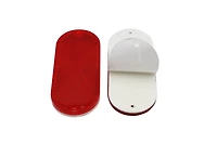 Quick Mount Oblong Reflector 2 Pk Red