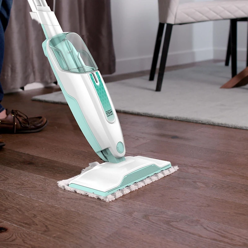 Shark S1000C, Vadrouille à vapeur avec réservoir d'eau amovible, Écume/Blanc, 1050W Désinfecte avec de l'eau