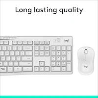 Logitech MK295 Silent Wireless Keyboard and Mouse Combo - Off-White