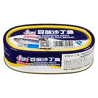 Sardines du Pacifique avec les haricots noirs salés