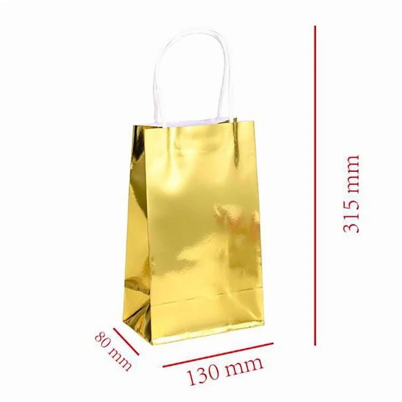10pk gold paper bag, Gold paper bag