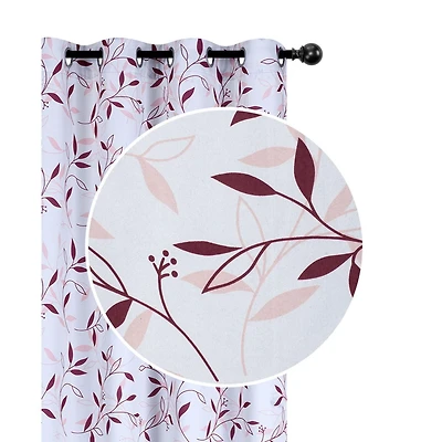 Panneau Décoratif Polyester W 8 Grom (Euphorbe Bourgogne) (96" ) - Set of 2