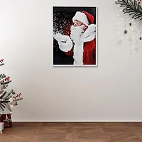 Art Mural Encadré En Papier Recyclé Père Noël