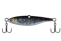 Berkley BHBVB-028-NSH Vibrato Jigging Bait, Slow Flutter on Fall, Enchanced Cosmetics, 2 5/8", 1oz, Two Treble Hooks Nat. Shiner