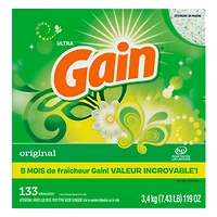 Gain Powder Laundry Detergent, Original Scent, 133 Loads, 3.4 KG