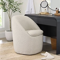 Better Homes & Gardens Mira Swivel Chair, Linen, Better Homes & Gardens Mira Everywhere Dining Chairs, Cream