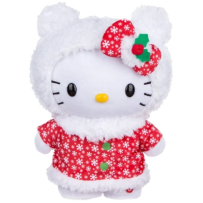 Christmas Small Side Stepper Hello Kitty in Red Snowflake Dress Off Price Sanrio 8.66 in x 6.29 in x 14.17 in 1.17 lb