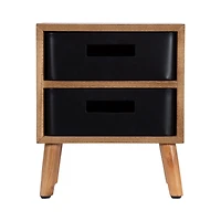 Uniek DesignOvations Saffron Tabletop Storage with Removable Drawers, Natural/Black