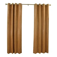 Versailles' Bamboo Wood Grommet Top Curtain Panel Set 48in x 84in