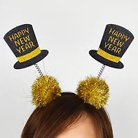 New Year Glitter Headband Black, 1 Piece, Festive Decorations, Way to Celebrate Style, Adult