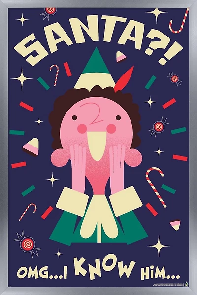 Elf - I Know Him Wall Poster, 14.725" x 22.375" Framed