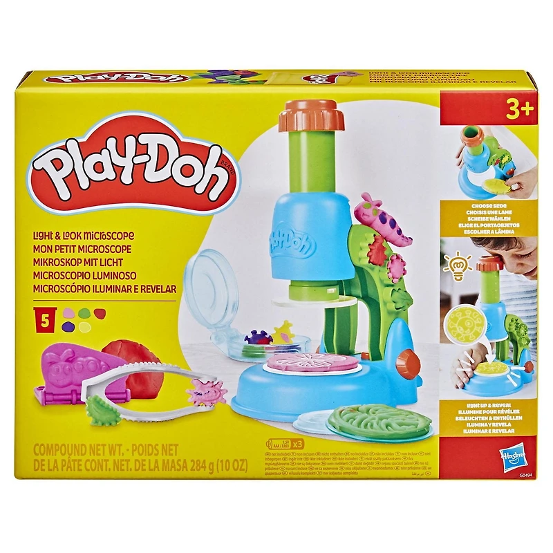 Play-Doh Light & Look Microscope Playset, Ages 3 and up