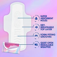 Always de Poche avec Serviettes FlexFoam, Taille 2, Flux Abondant, avec Ailes, Non Parfumées