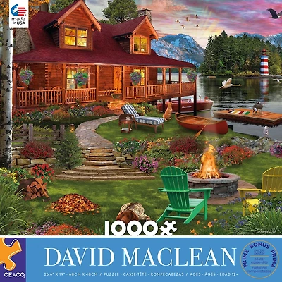 Puzzle Ceaco 1000pc "Cottage Retreat" par David Maclean