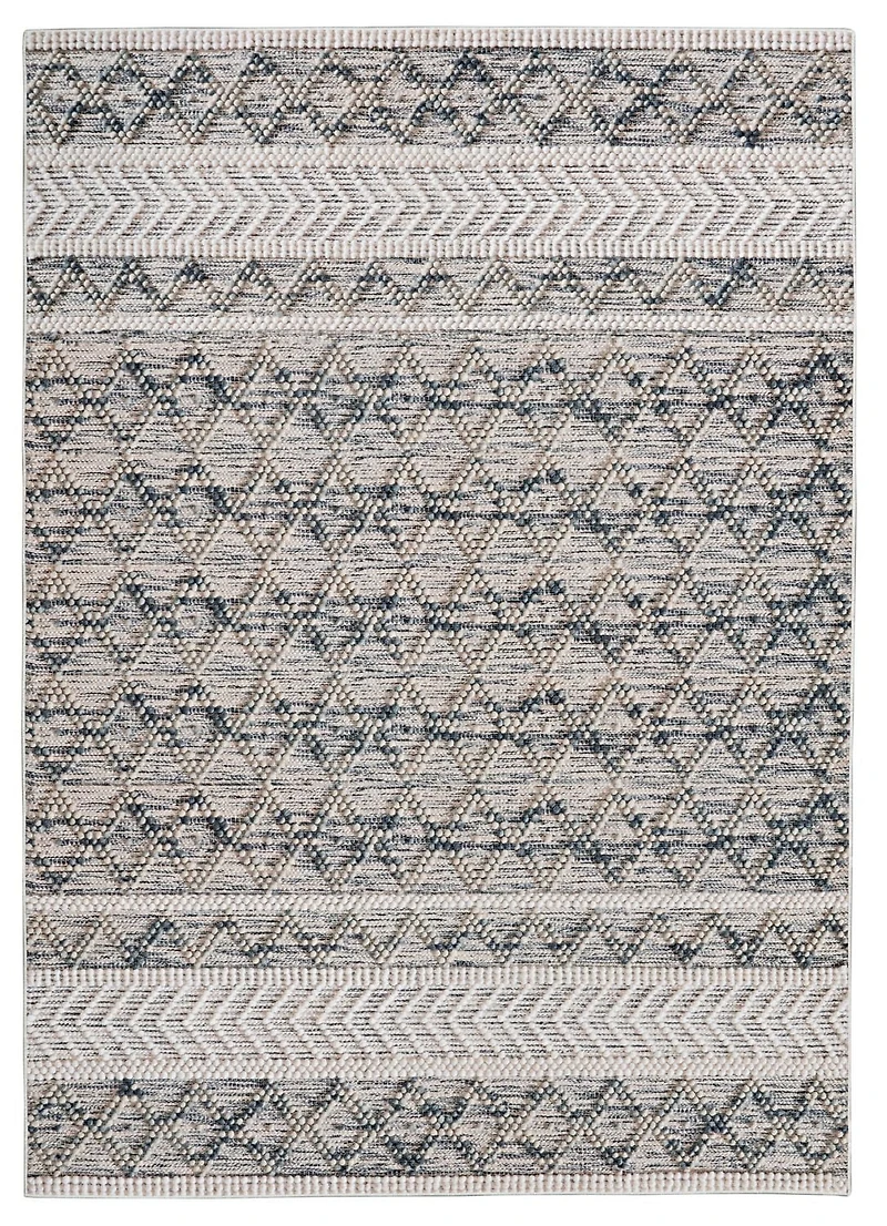 Mirage Macomb Cream & Blue 5' x 7' Area Rug