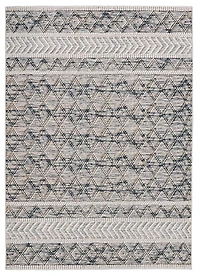 Mirage Macomb Cream & Blue 5' x 7' Area Rug