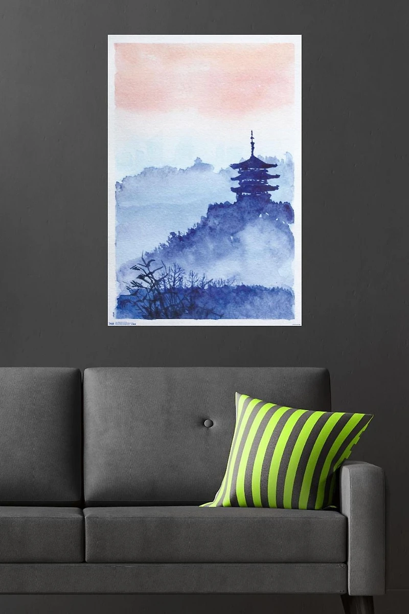 Temple Forest and Dawn Wall Poster, 22.375" x 34"