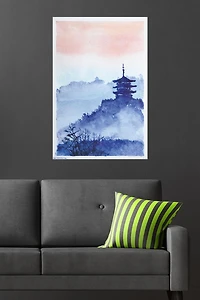 Temple Forest and Dawn Wall Poster, 22.375" x 34"