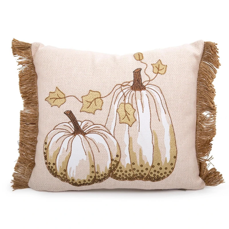 Truu Design Decorative "Hello Fall" Pumpkin Throw Pillow