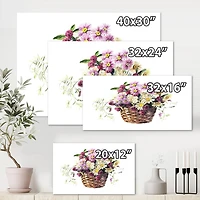 Designart Bouquet De Fleurs De Prairie Dans Le Panier Art mural sur toile