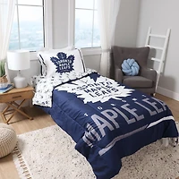 Le Maple Leafs de Toronto de la NHL Ensemble de literie simple 4 pièces