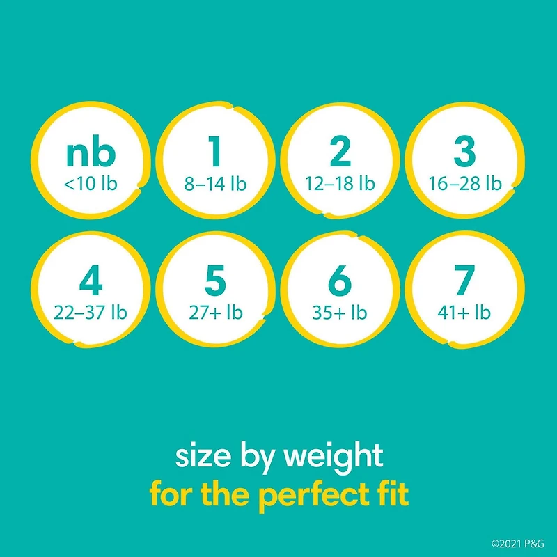 PAMPERS COUCHES SWADDLERS - FORMAT JUMBO tailles P-S, N, 1, 2, 3, 4, 5 et 6