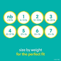 PAMPERS COUCHES SWADDLERS - FORMAT JUMBO tailles P-S, N, 1, 2, 3, 4, 5 et 6