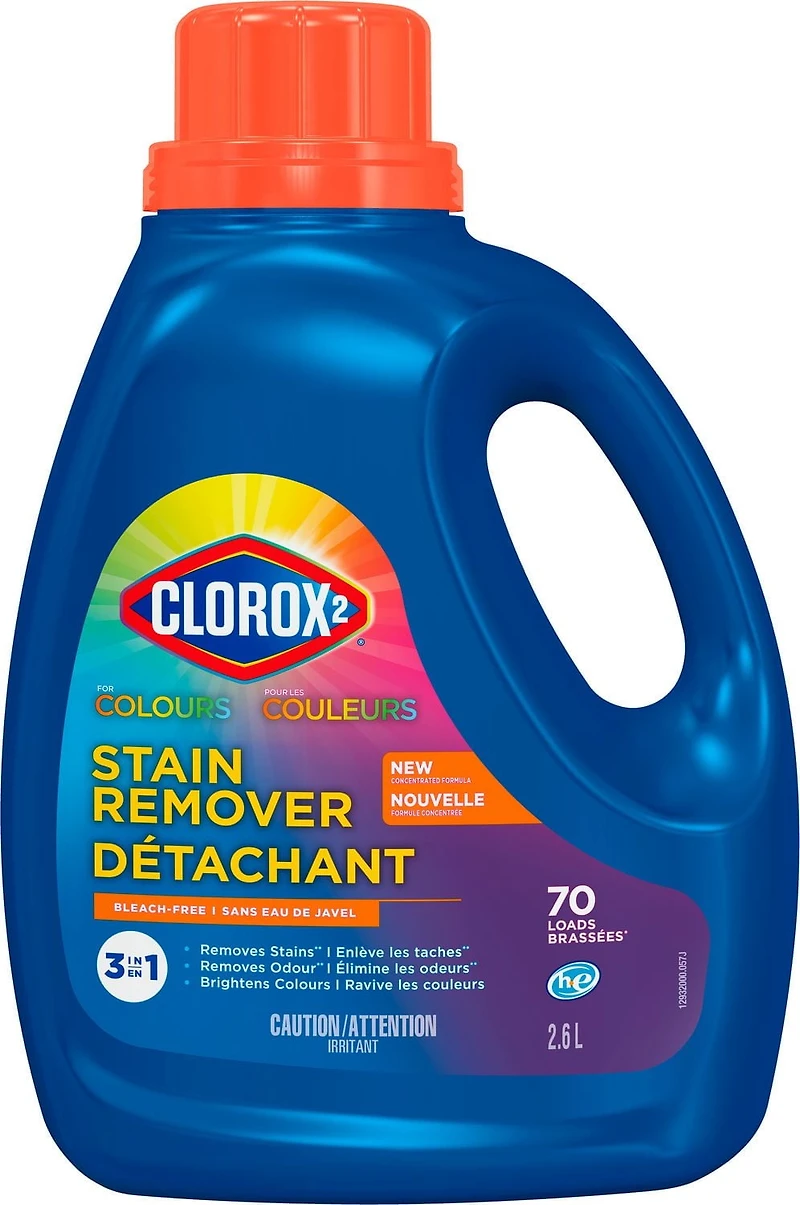 Clorox 2® for Colours, Stain Remover & Laundry Additive, 2.6L, Bleach Free, Colour Booster