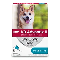 K9 Advantix II Flea and Tick Treatment for Medium Dogs