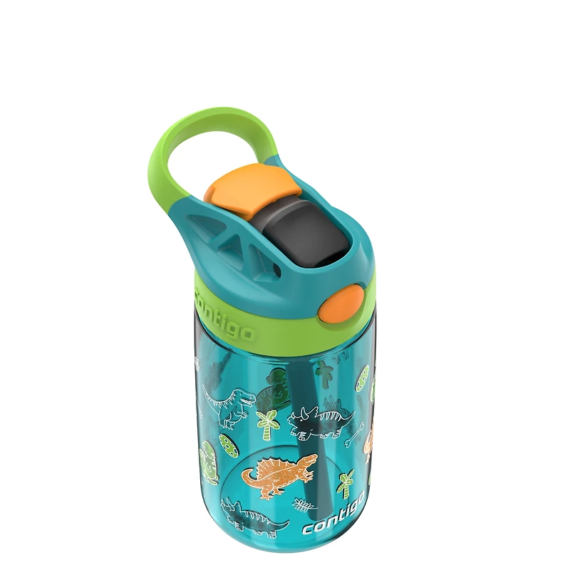 Contigo Kids Aubrey Straw Water Bottle, Leak-Proof, BPA-Free, Dishwasher Safe, Juniper Dinos