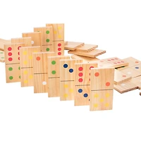 Triumph Wood Lawn 28 Piece Jumbo Domino Game Set and Carry Bag