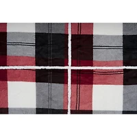 Safdie & Co. Premium Ultra Soft Flannel Hoodzy Hooded Throw Blanket with Sherpa Winter Plaid