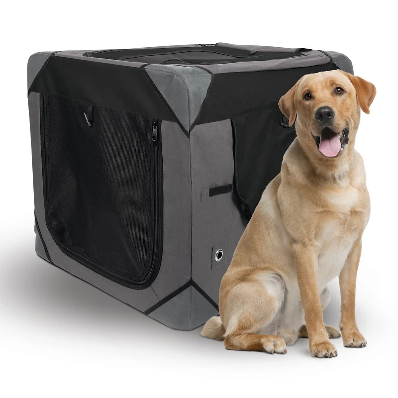 Cage de luxe Zeus en tissu, gris/noir, très grande