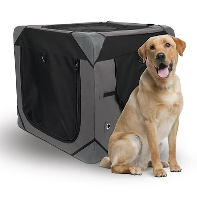 Cage de luxe Zeus en tissu, gris/noir, très grande