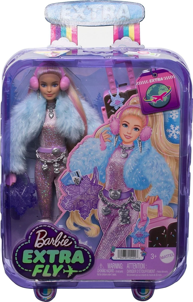Barbie Extra Fly Poupée Voyage, tenue de neige