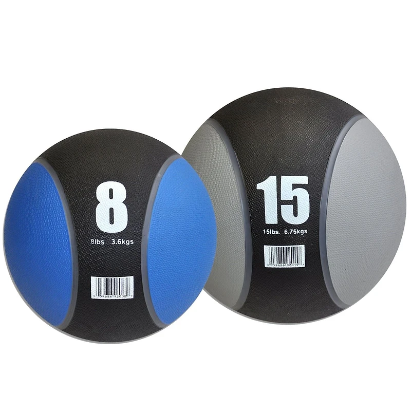 IBF Iron Body Fitness Deluxe Medicine Ball Set - 8 & 15 lbs.