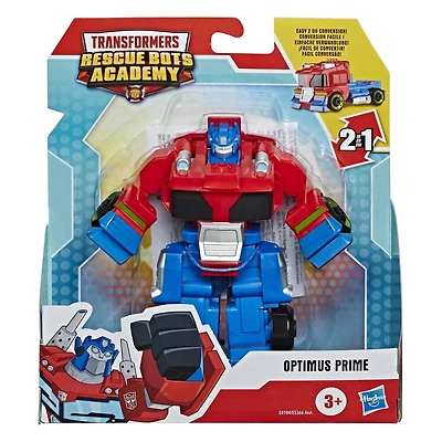 Playskool Heroes Transformers Rescue Bots Academy Optimus Prime Converting Toy, 4.5-Inch Action Figure, Toys for Kids Ages 3 and Up
