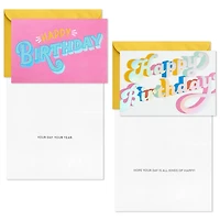 Hallmark Birthday Cards Assortment, 36 Cards with Envelopes (Pastels)